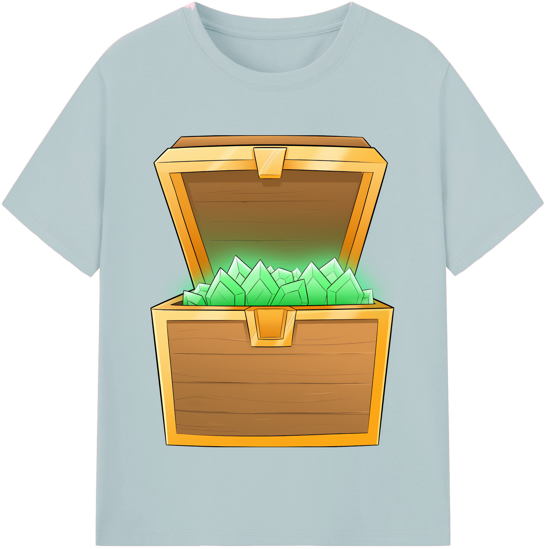 （画像用） マインクラフト ブロックの世界 Minecraft MC Block world 綿100％半袖Tシャツ（フロントプリント）